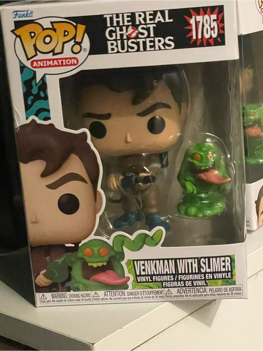 Funko POP! Animation Venkman with Slimer — brown, green, blue